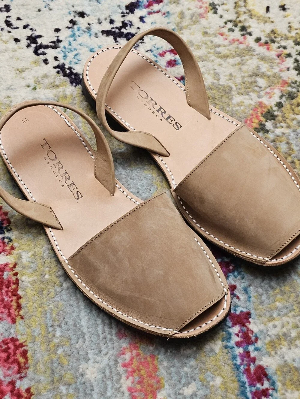 Torres Menorca Menorquinas Sandals Mens Size EU 44 / US 11 Tan Leather